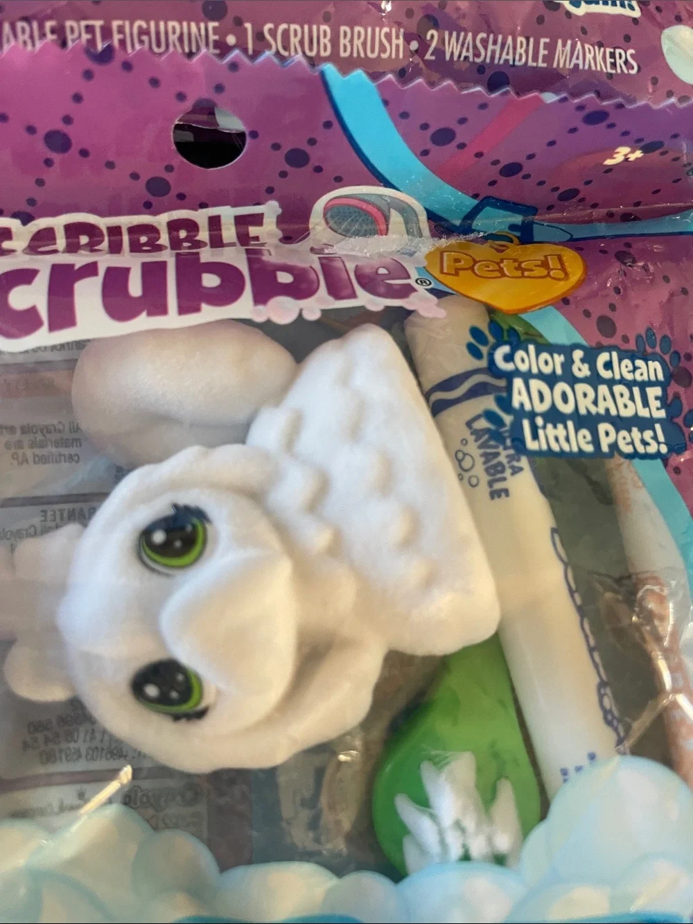 Crayola Scribble Scrubbie Pets - White Figures with Purple Packaging